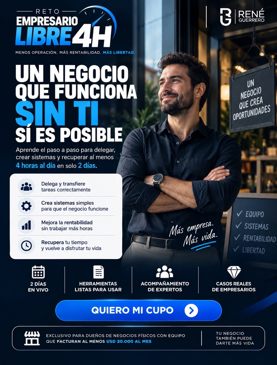 Campaña Empresario Libre 4H: una empresa que funciona sin ti sí es posible